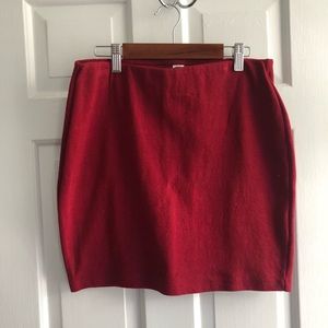Basic Red Miniskirt